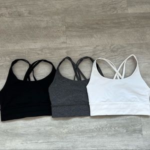 3 Lululemon Energy Longline Bras Size 6